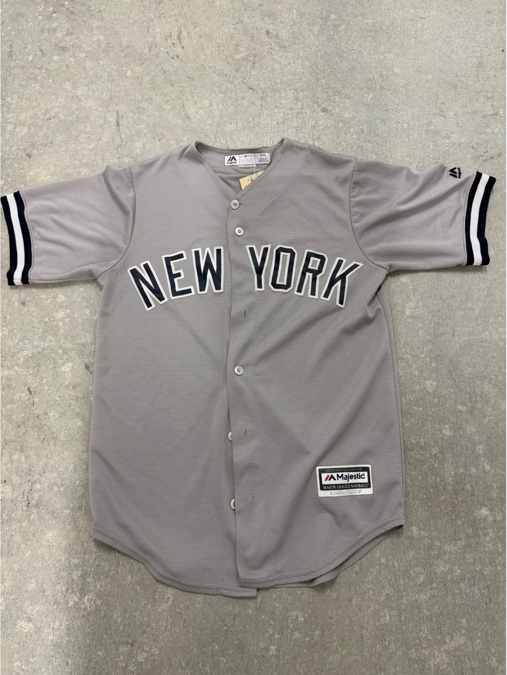 Vintage Majestic New York Yankees Away Road Grey MLB Baseball Jersey